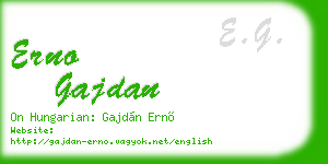 erno gajdan business card